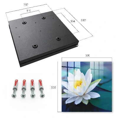 Wall mounted key box Water lily