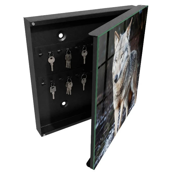 Key box for wall Wolf in the forest