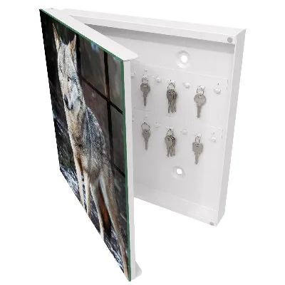 Key box for wall Wolf in the forest