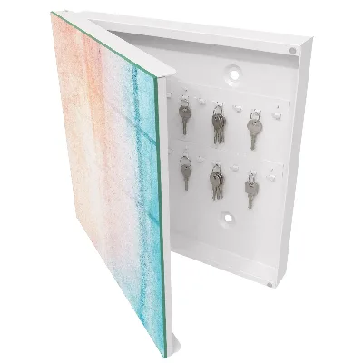 Wall mounted key box Pastel texture