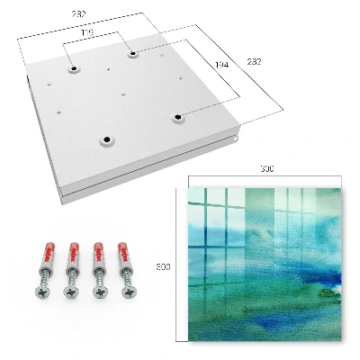 Key box for wall Watercolor blue