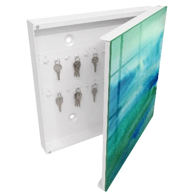 Key box for wall Watercolor blue