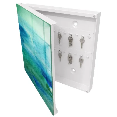 Key box for wall Watercolor blue