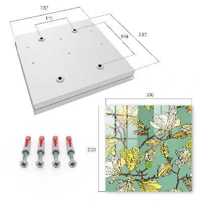 Wall mounted key box Vibrant nature