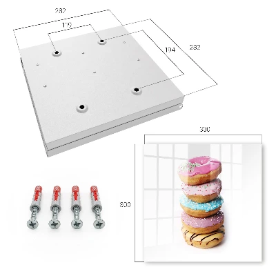 Key cabinet Colorful donuts