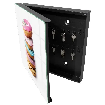 Key cabinet Colorful donuts