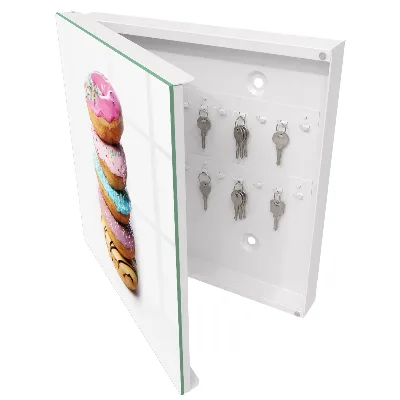 Key cabinet Colorful donuts