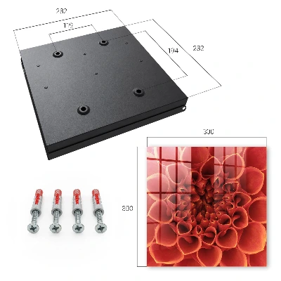 Key box for wall Floral pattern