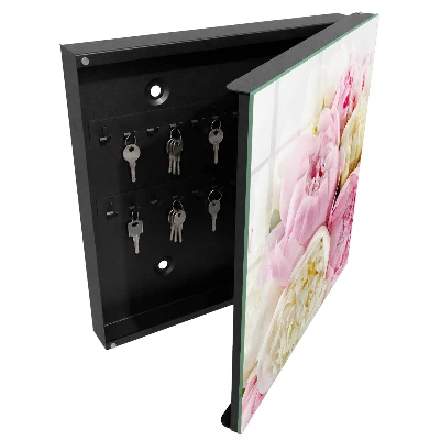 Key cabinet Pastel flowers