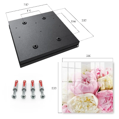 Key cabinet Pastel flowers