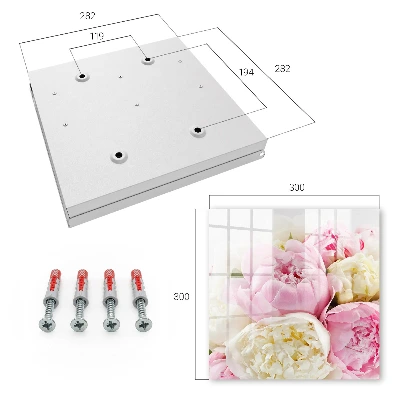 Key cabinet Pastel flowers