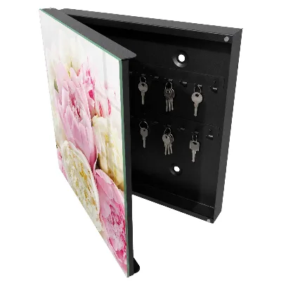 Key cabinet Pastel flowers