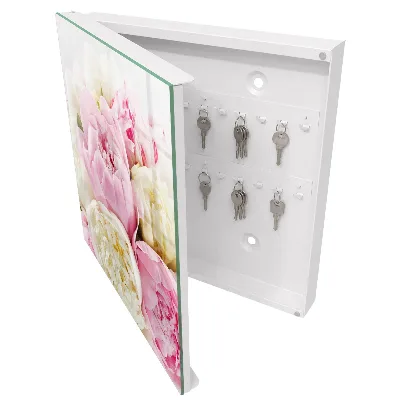 Key cabinet Pastel flowers