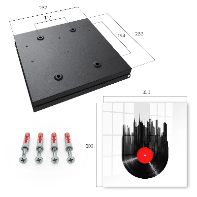 Wall mounted key box Music of the city
