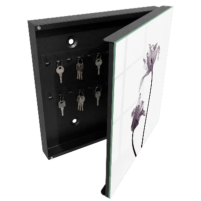 Wall mounted key box Minimalist flowers