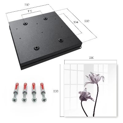 Wall mounted key box Minimalist flowers