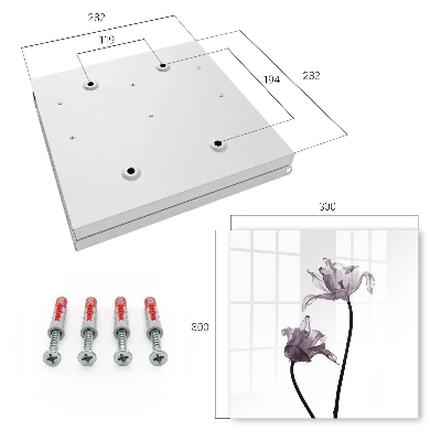 Wall mounted key box Minimalist flowers