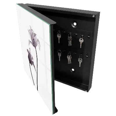 Wall mounted key box Minimalist flowers