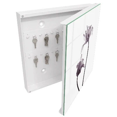 Wall mounted key box Minimalist flowers