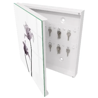 Wall mounted key box Minimalist flowers