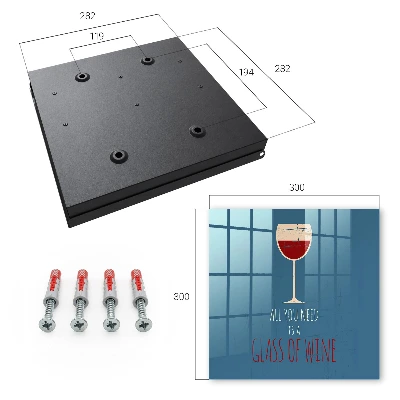 Key cabinet Glass of wine