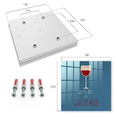 Key cabinet Glass of wine
