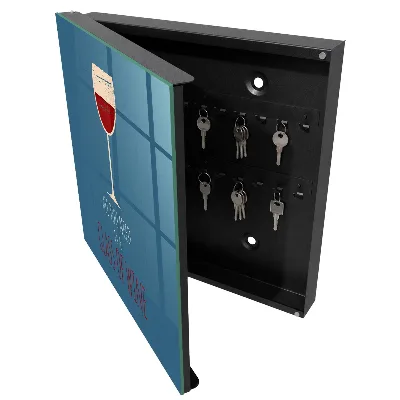 Key cabinet Glass of wine