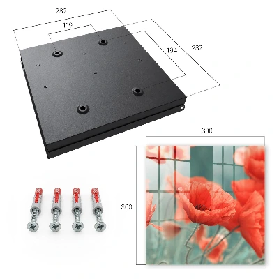 Key box for wall Red poppies