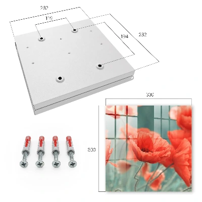 Key box for wall Red poppies