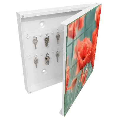 Key box for wall Red poppies