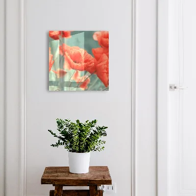 Key box for wall Red poppies