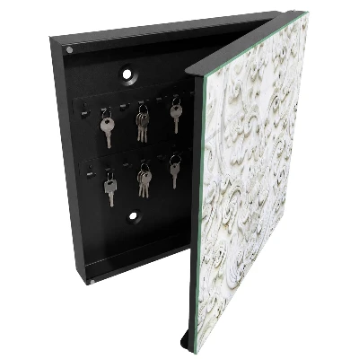 Wall mounted key box White ornaments