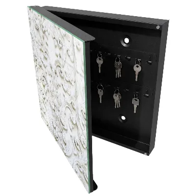Wall mounted key box White ornaments