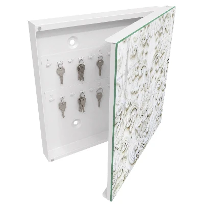 Wall mounted key box White ornaments
