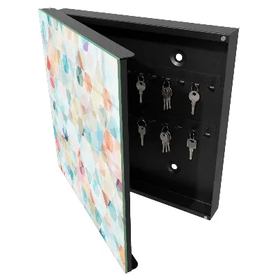 Wall mounted key box Geometric patterns