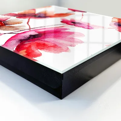 Wall mounted key box Watercolor flowers