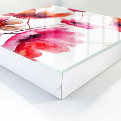 Wall mounted key box Watercolor flowers