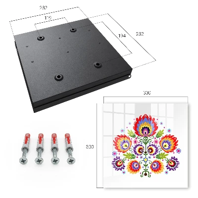 Key cabinet Folk flowers