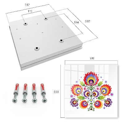 Key cabinet Folk flowers