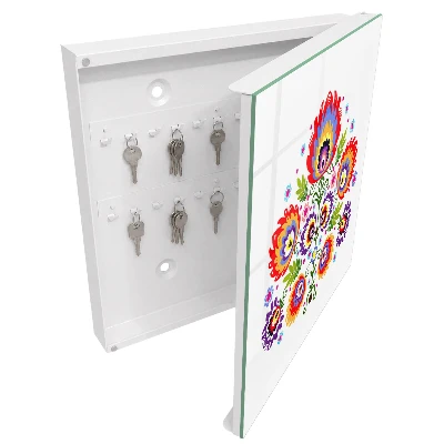 Key cabinet Folk flowers