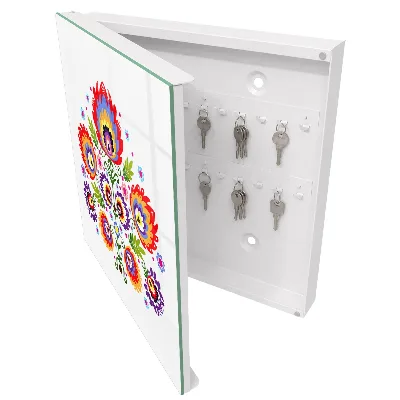 Key cabinet Folk flowers
