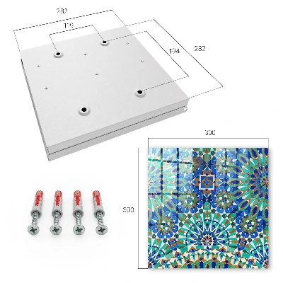 Wall mounted key box Geometric mosaic