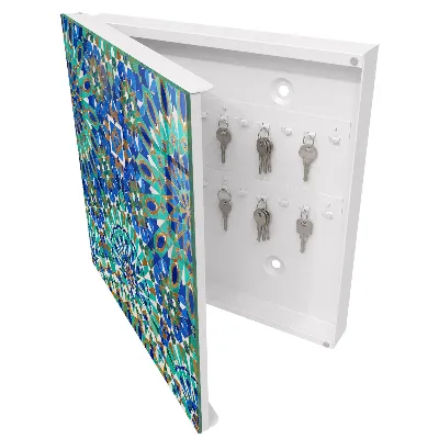 Wall mounted key box Geometric mosaic