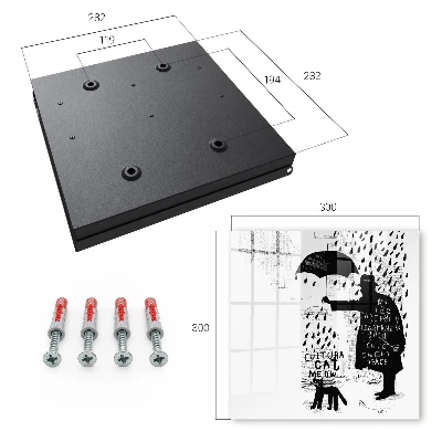 Key box for wall Black silhouette