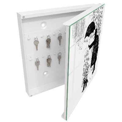 Key box for wall Black silhouette