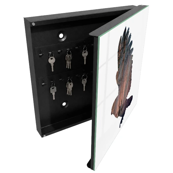 Wall mounted key box Forest bird