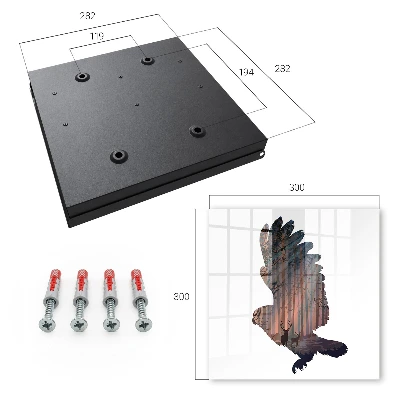 Wall mounted key box Forest bird