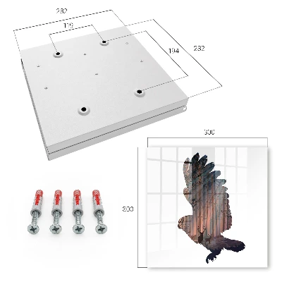 Wall mounted key box Forest bird