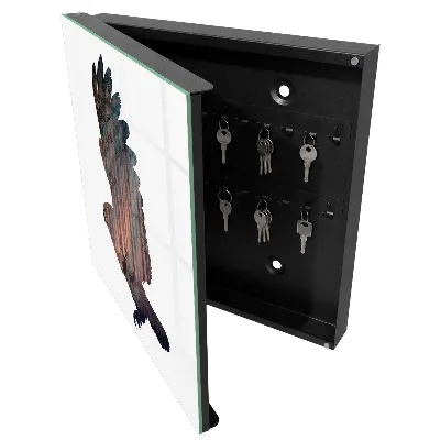 Wall mounted key box Forest bird