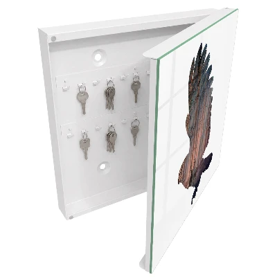 Wall mounted key box Forest bird